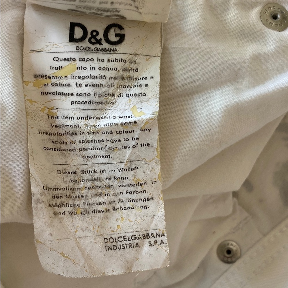 VINTAGE Y2K DOLCE & GABBANA R. BUDD DWYER NEWSPAPER PRINT JEANS  Size 26 - Picture 10 of 15